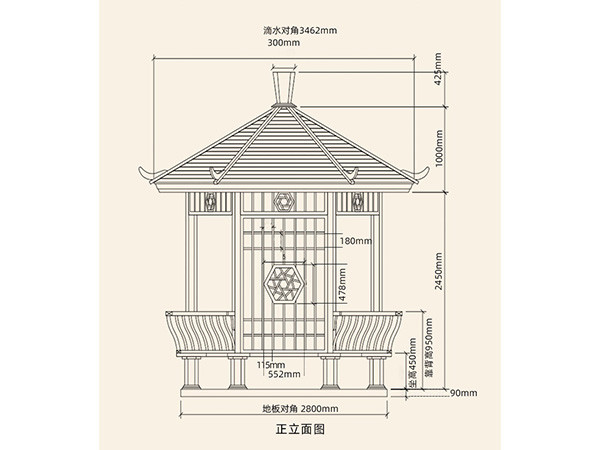 新中式六角設(shè)計(jì)圖